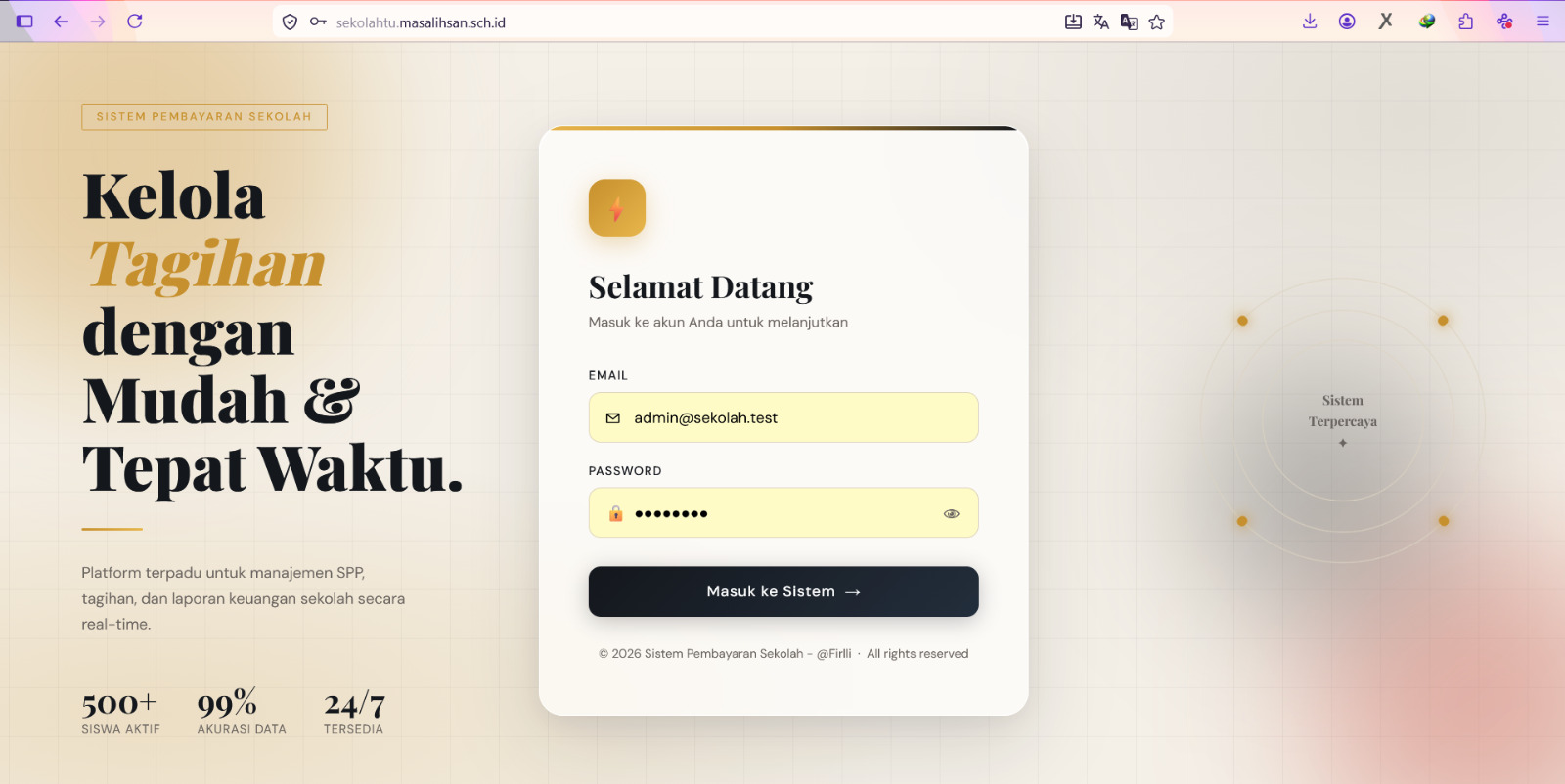 Pembayaran Sekolah Web